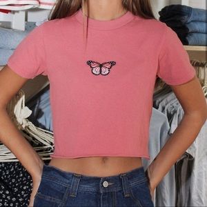 Brandy pink butterfly top